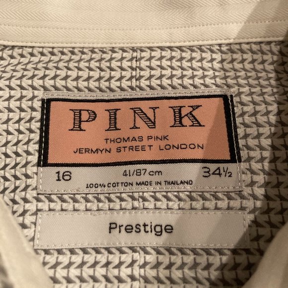 Thomas Pink Prestige Mens Long Sleeve Button Down Shirt Jermyn Street London - Picture 2 of 5